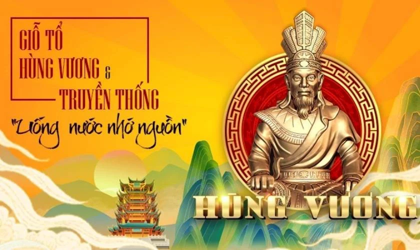 Gợi ý các mẫu poster, tranh vẽ Giỗ Tổ Hùng Vương đẹp, ý nghĩa