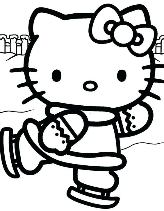 Bộ 40+ mẫu tranh tô màu Hello Kitty dành tặng bé yêu