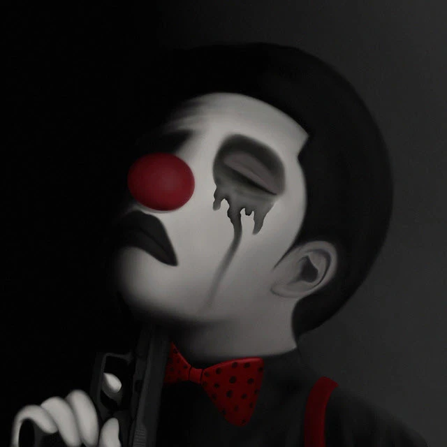 Bức tranh thằng hề khóc đẹp