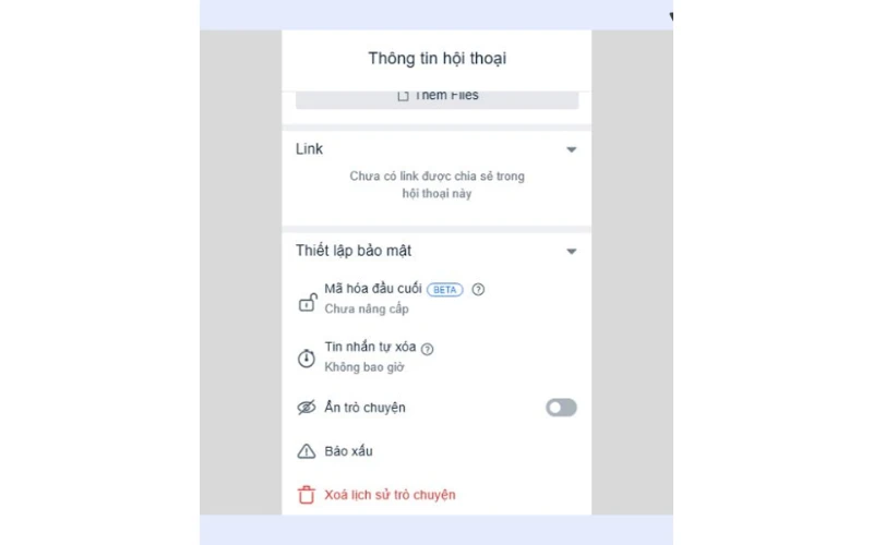 Hướng dẫn tắt mã hóa đầu cuối Zalo trên iPhone trong vòng một nốt nhạc