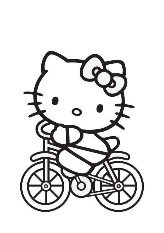 Bộ 40+ mẫu tranh tô màu Hello Kitty dành tặng bé yêu