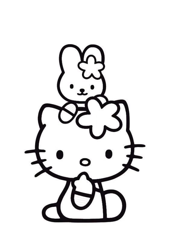 Bộ 40+ mẫu tranh tô màu Hello Kitty dành tặng bé yêu