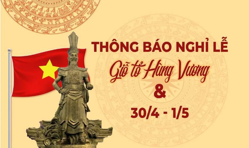 Gợi ý các mẫu poster, tranh vẽ Giỗ Tổ Hùng Vương đẹp, ý nghĩa