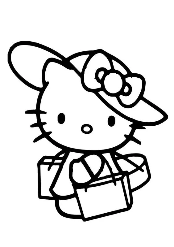 Bộ 40+ mẫu tranh tô màu Hello Kitty dành tặng bé yêu