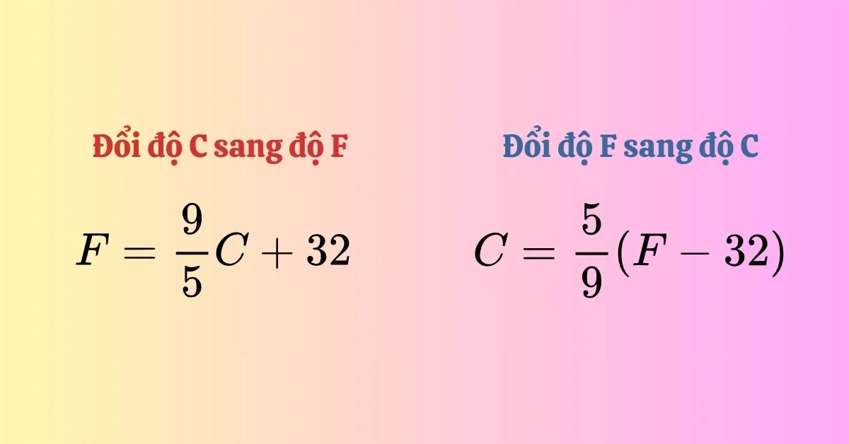 Độ C và độ F: Cách quy đổi nhanh chóng và chính xác