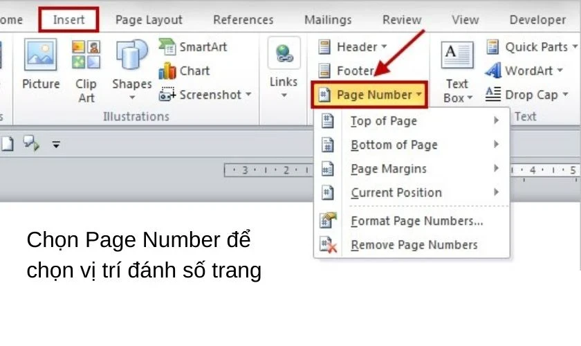 Cách đánh số trang trong word 2007, 2010, 2016 chỉ trong 3s
