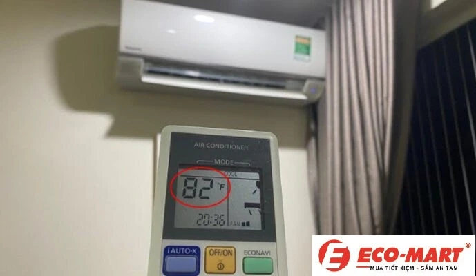 Cách chuyển từ độ F sang độ C trên điều khiển điều hòa Casper