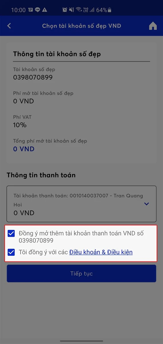 Cách mở số tài khoản ngân hàng trùng với số điện thoại - MB Bank