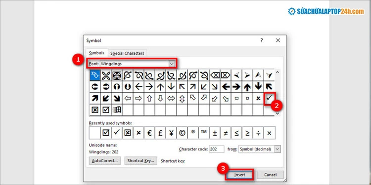 2 cách chèn, đánh dấu tích trong Word đơn giản chỉ từ 2 bước