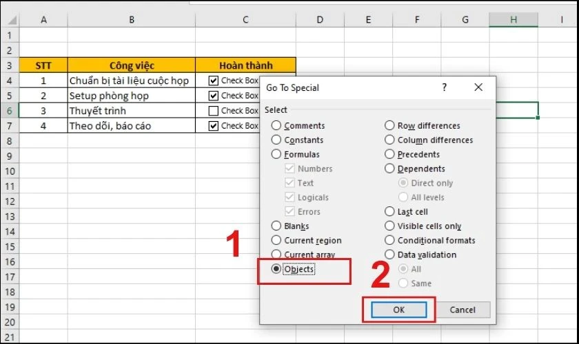 Cách đánh dấu tích trong Excel cực kỳ đơn giản, nhanh chóng