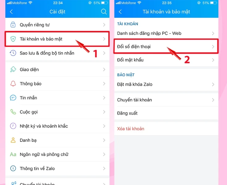 Cách đổi số điện thoại Zalo siêu nhanh trên điện thoại