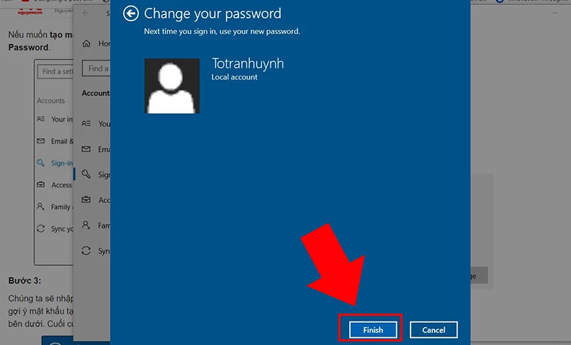 Hướng dẫn cách cài đặt và thay đổi mật khẩu cho máy tính Windows 10 - Thegioididong.com
