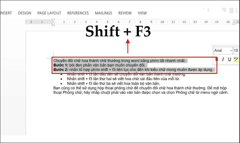 Chuyển chữ hoa thành chữ thường trên Word, Excel cực dễ