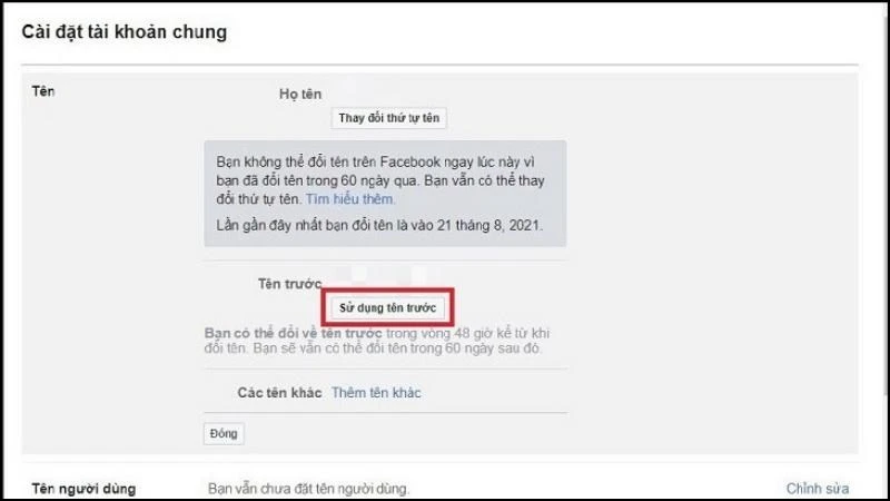 Hướng dẫn cách đổi tên Facebook trên điện thoại, máy tính mới nhất - Thegioididong.com