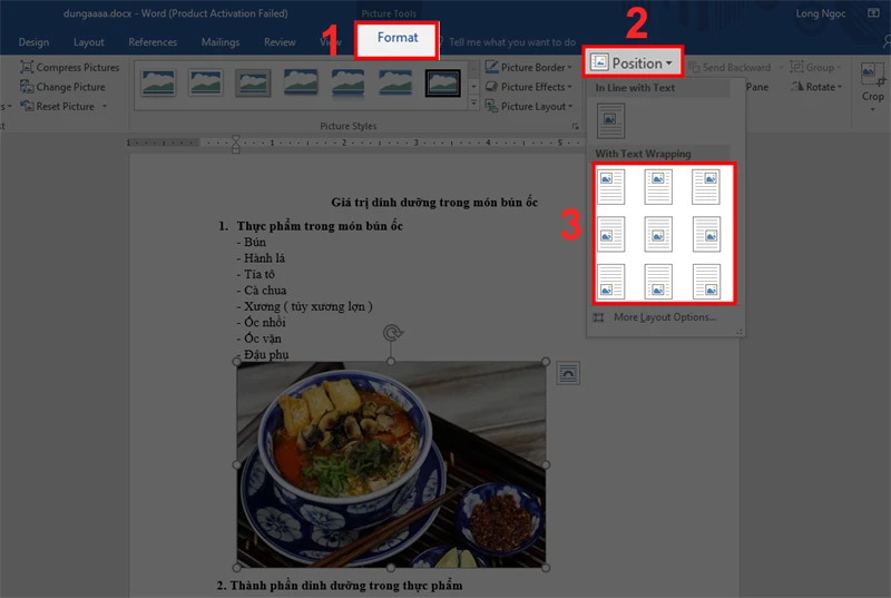 3 cách xoay, thay đổi vị trí, di chuyển ảnh trong Word nhanh nhất