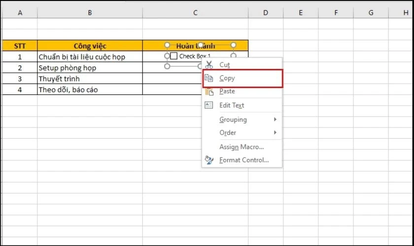 Cách đánh dấu tích trong Excel cực kỳ đơn giản, nhanh chóng