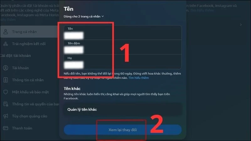 Hướng dẫn cách đổi tên Facebook trên điện thoại, máy tính mới nhất - Thegioididong.com
