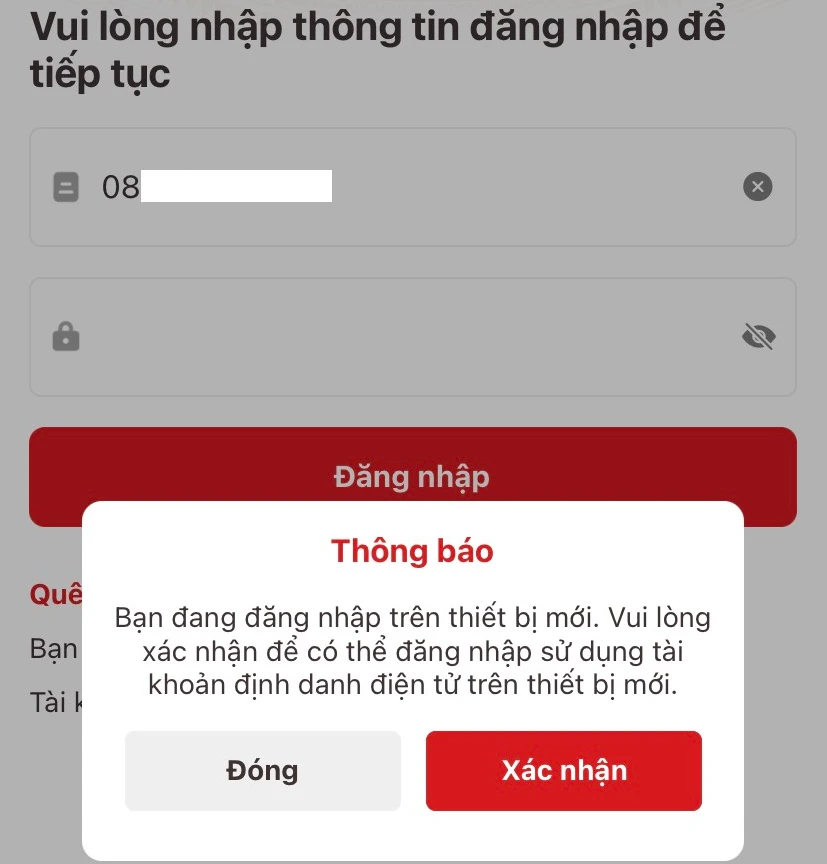 Cách đăng nhập VNeID trên điện thoại mới khi mất máy cũ