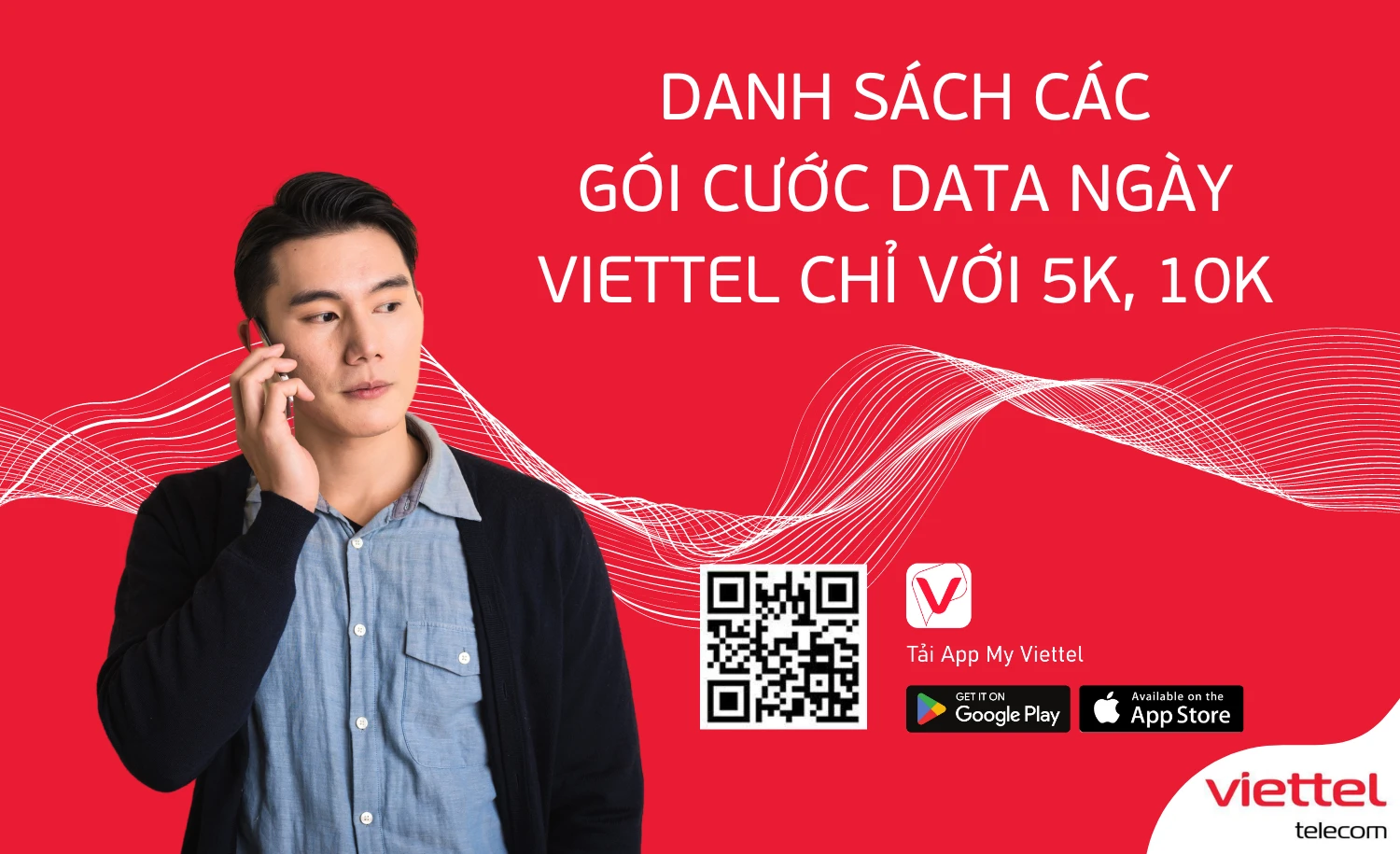 Danh sách các gói cước data ngày Viettel chỉ với 5k, 10k