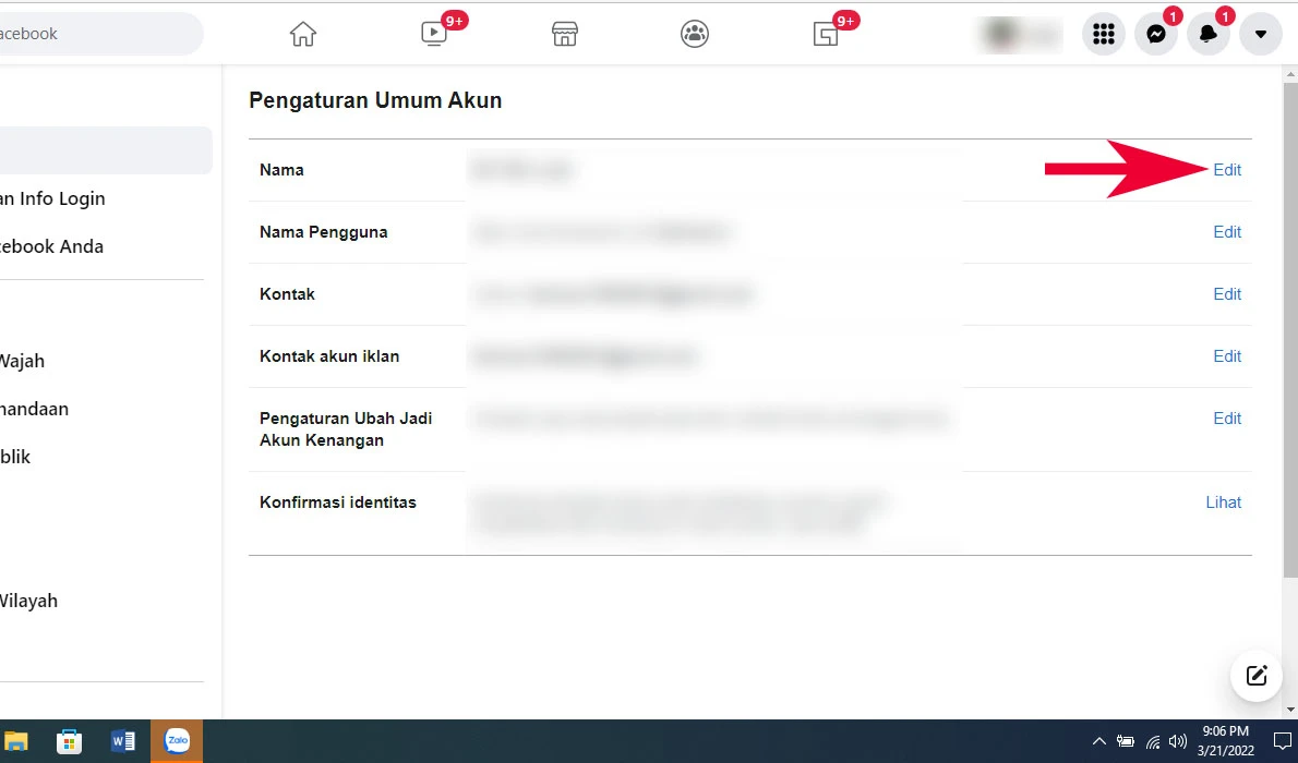 Hướng dẫn cách đổi tên Facebook 1 chữ trên điện thoại, máy tính