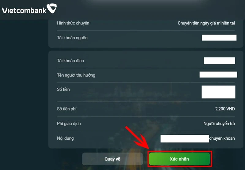 2 cách chuyển khoản Vietcombank online trên điện thoại, máy tính, PC đơn giản
