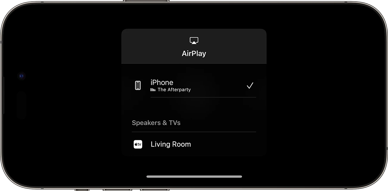 Sử dụng AirPlay để phát trực tuyến video hoặc phản chiếu màn hình iPhone hoặc iPad