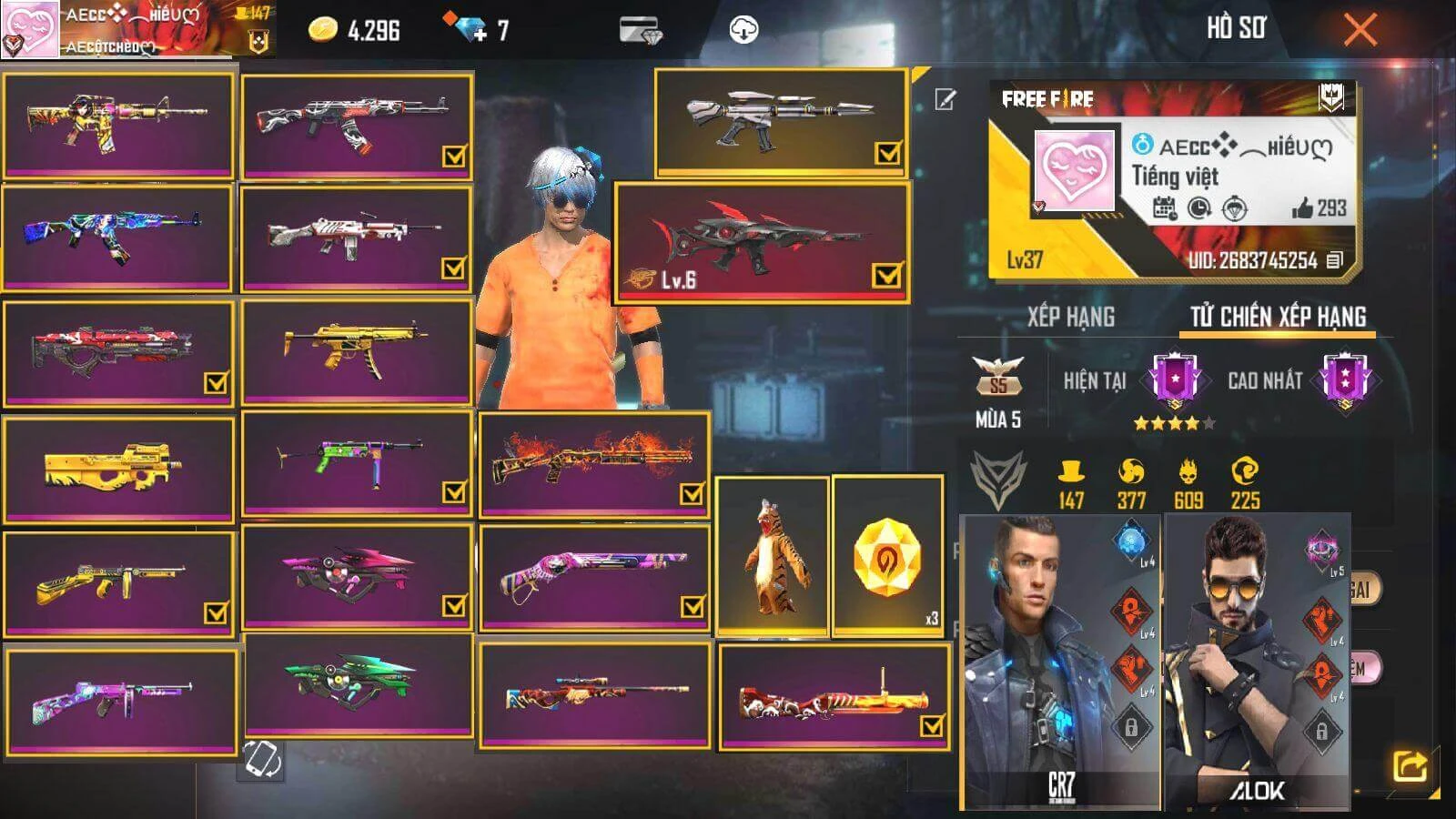 Ảnh Free Fire giàu, ảnh nick Free Fire giàu, ảnh acc Free Fire giàu