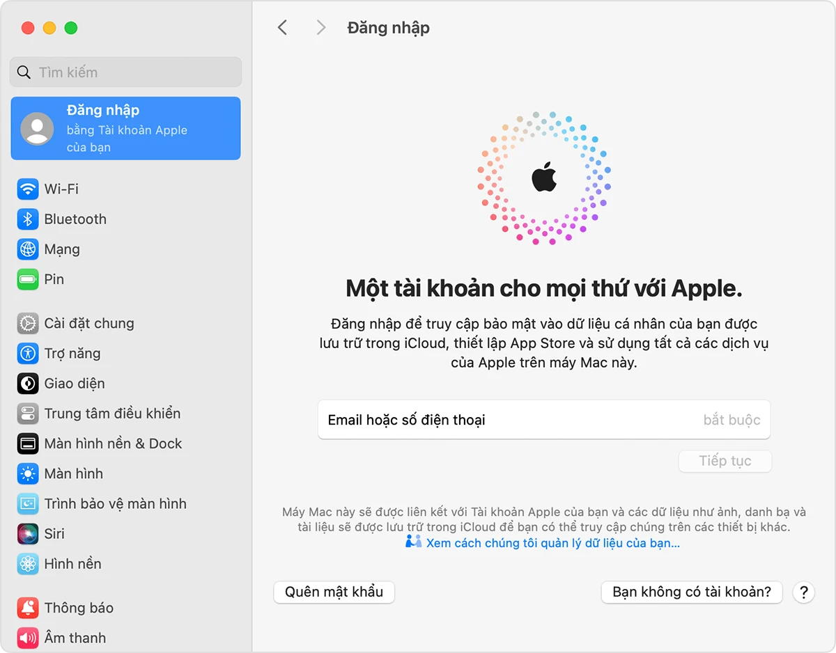 Cách tạo Tài khoản Apple mới