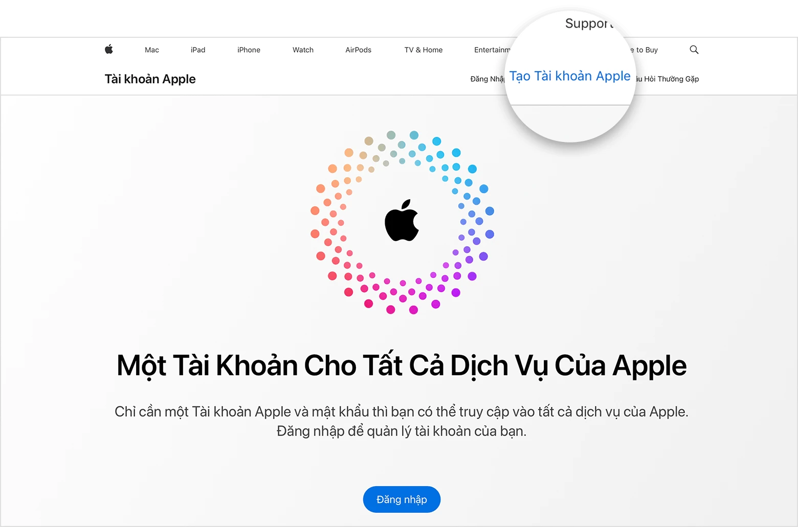 Cách tạo Tài khoản Apple mới