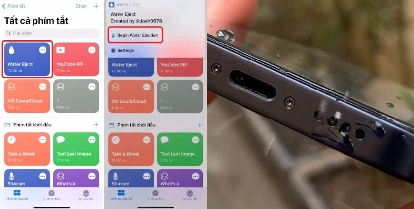 Water Eject Shortcuts đẩy nước khỏi loa iPhone: Cách sử dụng