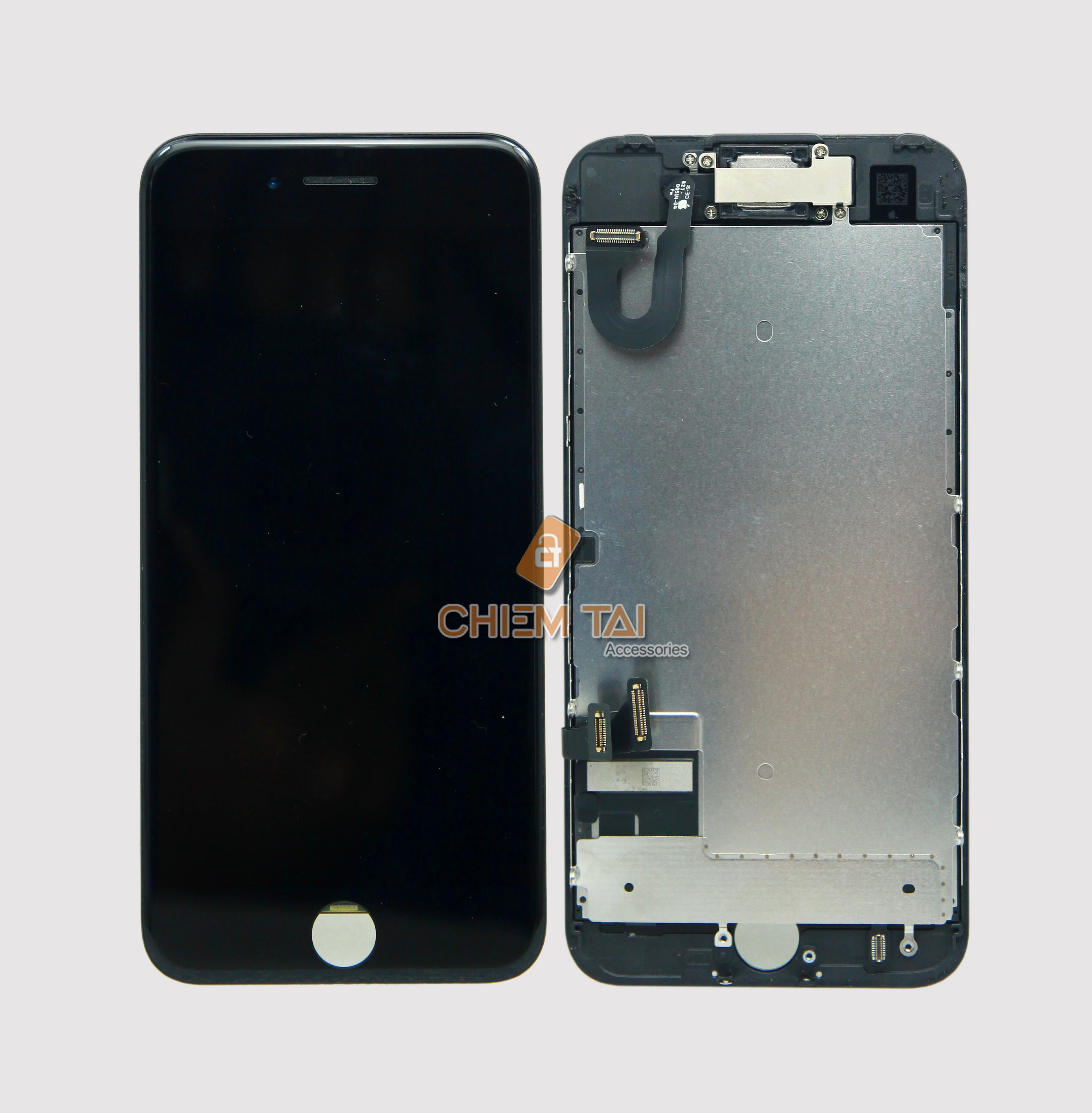 Màn hình full iPhone 7 zin theo máy ép kính lại (màu đen)