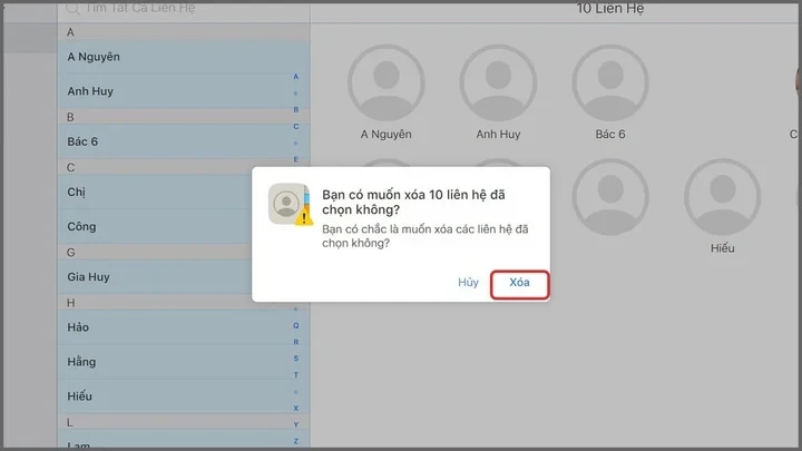 Mẹo xóa cùng lúc nhiều danh bạ trên iPhone