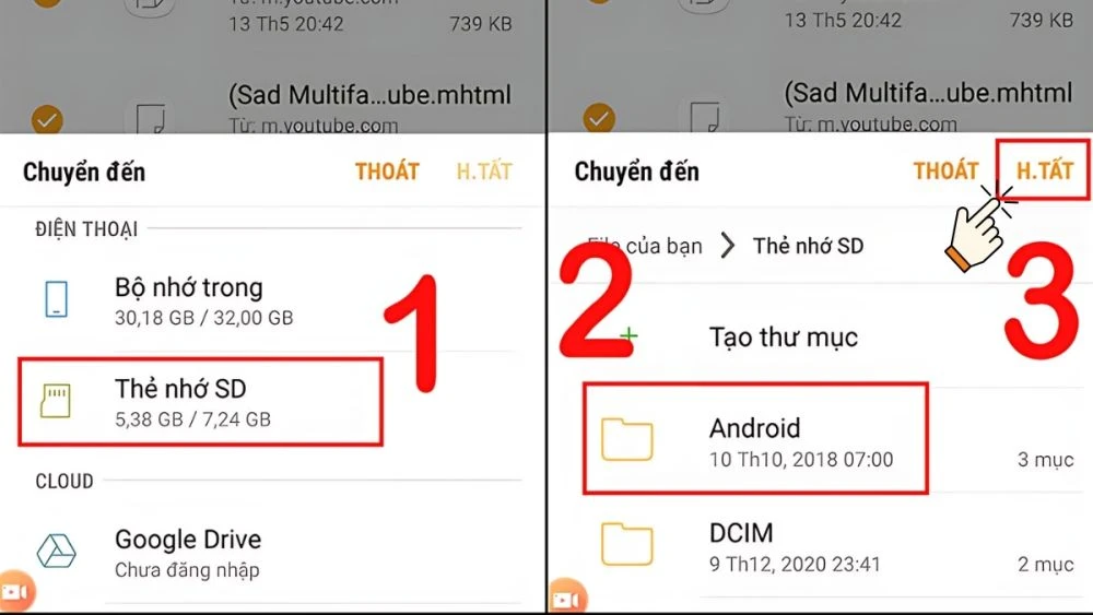 Cách chuyển dữ liệu từ Android sang Android nhanh chóng