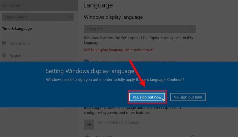 Cách thay đổi ngôn ngữ trên Windows 10 nhanh, chi tiết nhất