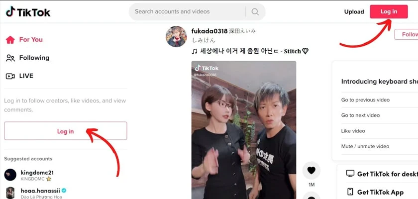 Cách đăng nhập TikTok trên máy tính bằng ID, Facebook, Google