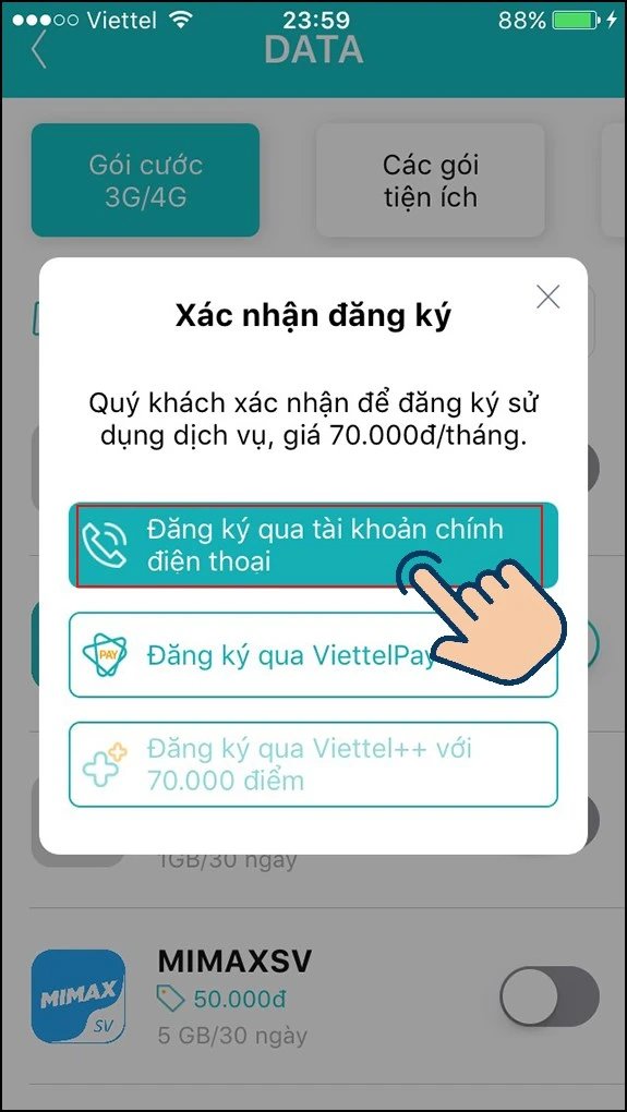 Cách đăng ký các gói cước 4G phổ biến của Viettel vô cùng đơn giản