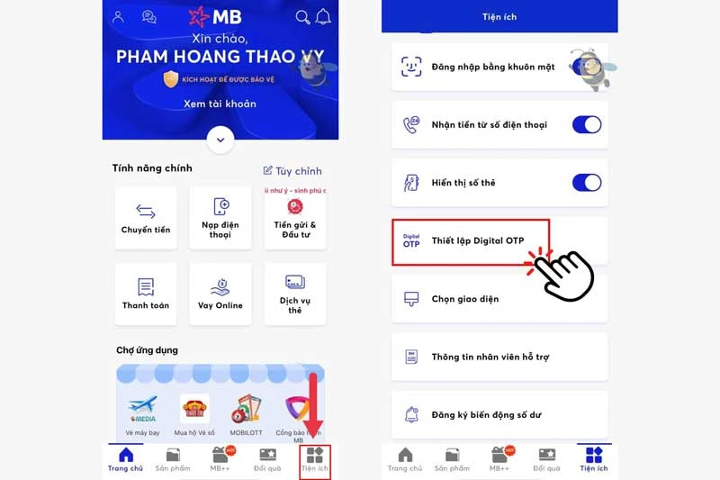 Cách Đăng Ký OTP MBBank Trên Thiết Bị Mới, Thiết Bị Khác