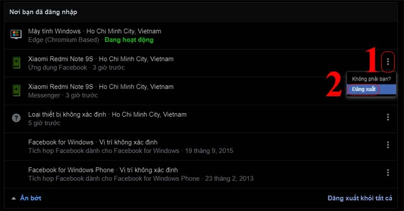 Cách đăng xuất Facebook trên điện thoại, máy tính, các thiết bị từ xa - Thegioididong.com