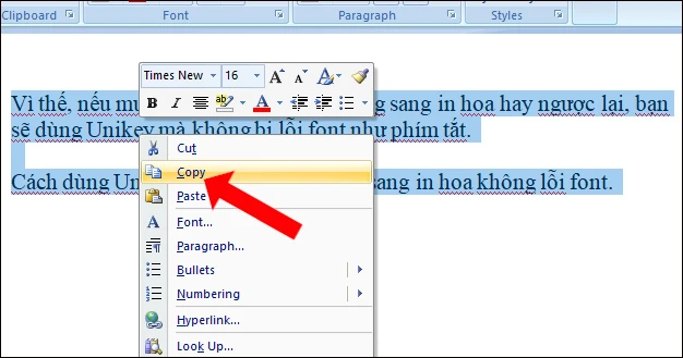 Cách chuyển chữ thường sang in hoa trong Word hiệu quả