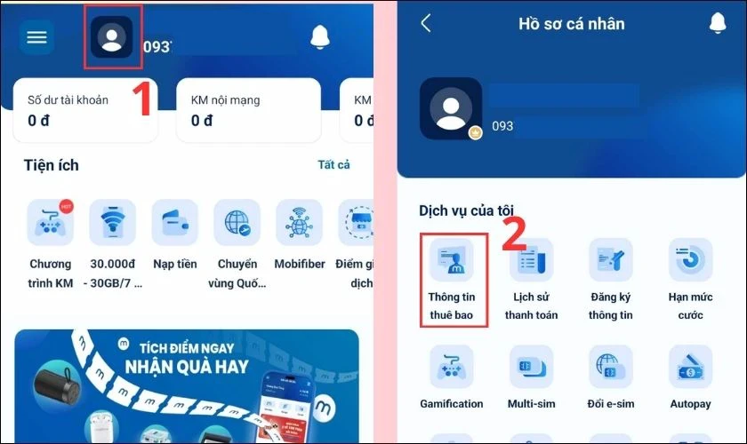 Cách cập nhật thông tin thuê bao MobiFone online tại nhà