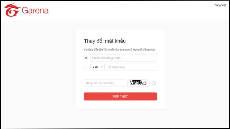 Hướng dẫn đổi mật khẩu Garena khi mất sđt và gmail mới nhất