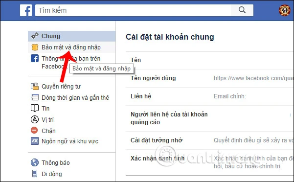 Hướng dẫn đổi mật khẩu Facebook trên máy tính