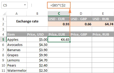 Tại sao phải sử dụng ký hiệu dollar ($) trong công thức Excel - các tham chiếu ô tuyệt đối và tương đối - Học Excel Online Miễn Phí