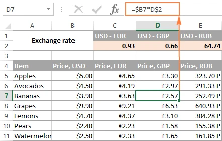 Tại sao phải sử dụng ký hiệu dollar ($) trong công thức Excel - các tham chiếu ô tuyệt đối và tương đối - Học Excel Online Miễn Phí