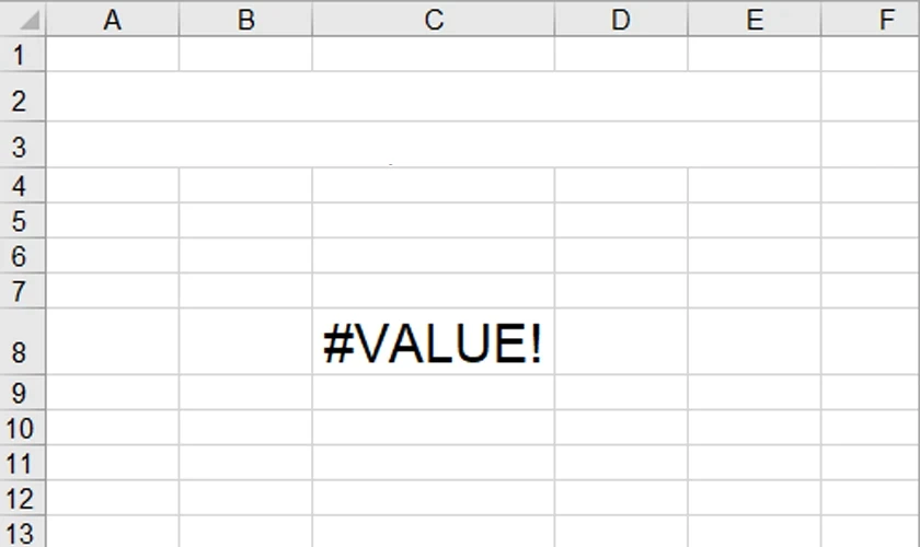 Hiểu về lỗi #VALUE trong Excel và cách khắc phục