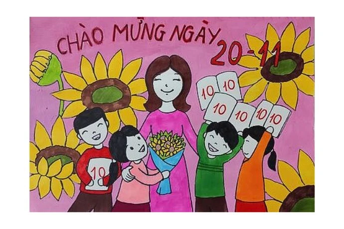 30+ bức tranh vẽ về ngày 20 tháng 11 ý nghĩa nhất