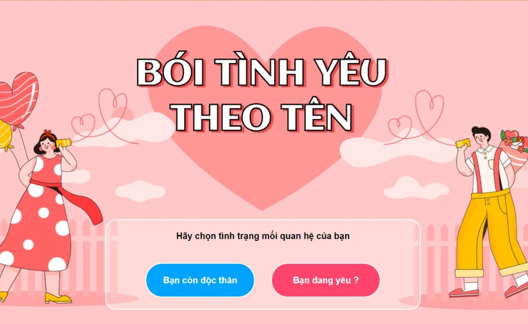 Bói tình yêu theo tên, ngày sinh chính xác 100% - Xem bói qua 2 cái tên