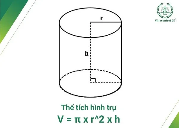 Công thức tính thể tích hình trụ và hướng dẫn giải bài tập