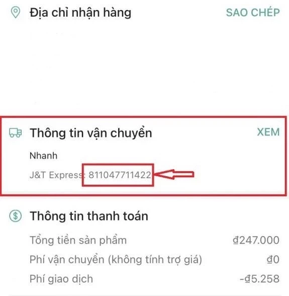 Tra mã vận đơn J&T Express