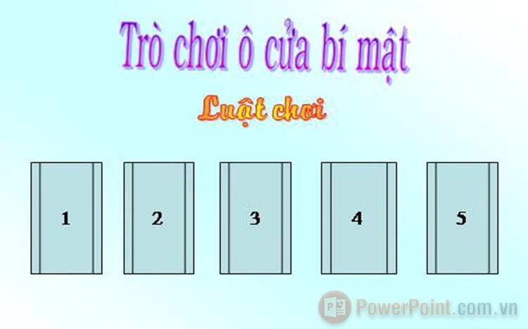 Tổng hợp trò chơi ô cửa bí mật bằng PowerPoint